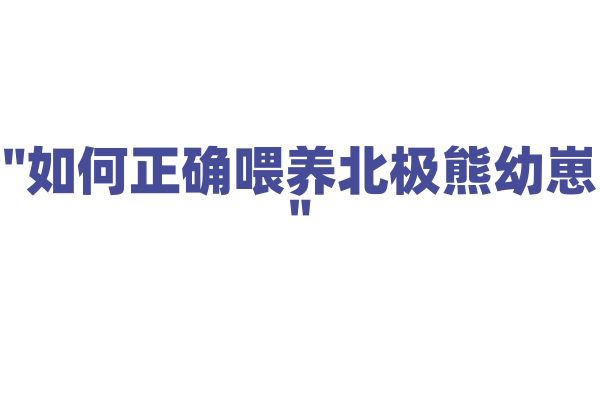 "如何正确喂养北极熊幼崽"